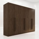 Ver imagem 2 de Guarda Roupa Casal 6 Portas 6 Gavetas Gramado 100% MDF Marrom/New Canion
