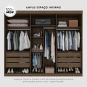 Ver imagem 4 de Guarda Roupa Casal 6 Portas 6 Gavetas Gramado 100% MDF Marrom/New Canion