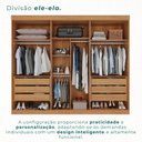 Ver imagem 6 de Guarda Roupa Casal 6 Portas 6 Gavetas Gramado 100% MDF Marrom/Cinamomo/Off White