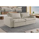 Ver imagem 2 de Sofá Cama 4 Lugares Retrátil Reclinável Linho M-184 Martins Creme