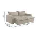 Ver imagem 4 de Sofá Cama 4 Lugares Retrátil Reclinável Linho M-184 Martins Creme