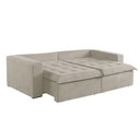 Ver imagem 3 de Sofá Cama 4 Lugares Retrátil Reclinável Linho M-184 Martins Creme