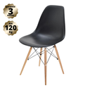 Ver imagem 1 de Cadeira Charles Eames Dsw Preta Polipropileno Base Eiffel Sala Escritório e Home Office