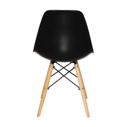 Cadeira Quarto Escritório Sala Charles Design Eames Dsw Madeira - Preta - 3 Cadeira Quarto Escritório Sala Charles Design Eames Dsw Madeira - Preta - 3