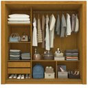 Ver imagem 4 de Guarda-Roupa Casal 3 Portas com 2 Gavetas com 1 Porta Espelho 100% MDF Roma