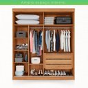 Ver imagem 5 de Guarda Roupa Casal 2 Portas de Correr 3 Gavetas Búzios 100% MDF Marrom/Cinamomo