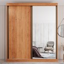 Ver imagem 2 de Guarda Roupa Casal 2 Portas de Correr 3 Gavetas Búzios 100% MDF Marrom/Cinamomo