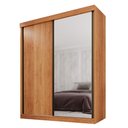 Ver imagem 3 de Guarda Roupa Casal 2 Portas de Correr 3 Gavetas Búzios 100% MDF Marrom/Cinamomo
