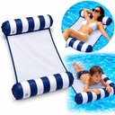 Ver imagem 2 de Cama Inflavel Piscina Boia Flutuante Rede Esteira Agua Relaxamento Lazer Praia Portatil Adulto Infan