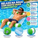 Ver imagem 3 de Cama Inflavel Piscina Boia Flutuante Rede Esteira Agua Relaxamento Lazer Praia Portatil Adulto Infan