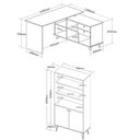 Ver imagem 3 de Kit 2 Peças Escrivaninha Gold com Estante Hit