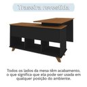 Ver imagem 7 de Conjunto 2 Peças Escrivaninha Gold com Estante Hit Freijó Preto Artany