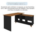 Ver imagem 6 de Conjunto 2 Peças Escrivaninha Gold com Estante Hit Freijó Preto Artany