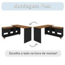 Ver imagem 4 de Conjunto 2 Peças Escrivaninha Gold com Estante Hit Freijó Preto Artany