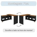 Ver imagem 4 de Kit 2 Peças Escrivaninha Gold com Estante Hit