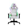 Cadeira Gamer FOX Racer RGB Branca com Iluminação (Led) - Logo Roxa - 2