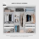 Ver imagem 4 de Guarda Roupa Casal 6 Portas 4 Gavetas Uberaba 100% MDF Branco/Neve