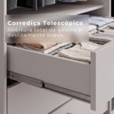 Ver imagem 6 de Guarda Roupa Casal 6 Portas 4 Gavetas Uberaba 100% MDF Branco/Neve