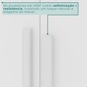 Ver mais imagens de Guarda Roupa Casal 6 Portas 4 Gavetas Uberaba 100% MDF Branco/Neve
