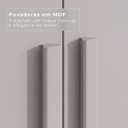 Ver imagem 5 de Guarda Roupa Casal 6 Portas 4 Gavetas Uberaba 100% MDF Branco/Neve