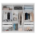 Ver imagem 2 de Guarda Roupa Casal 6 Portas 4 Gavetas Uberaba 100% MDF Branco/Neve