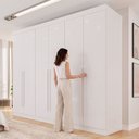 Ver mais imagens de Guarda Roupa Casal 6 Portas 4 Gavetas Uberaba 100% MDF Branco/Neve