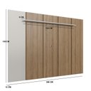 Ver imagem 3 de Painel para TV até 75 Polegadas 200cmx136cm Paris Marrom Arenas/Mel