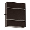 Ver imagem 3 de 2x Arandela Slim Interna / Externa Marrom Alumínio 2 Frisos Moderna ST2527