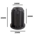 Ver imagem 4 de Kit 5 Bucha Redonda 1 Polegada para Rodizio de Cadeira Preto Pino 11mm