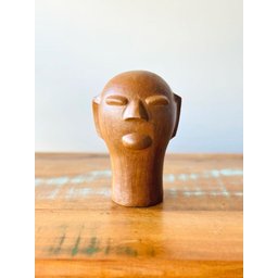 Escultura Cabeça em Cerâmica Pp. Mestre Cida Lima. Escultura em Cerâmica Artesanal. Arte Popular - 1