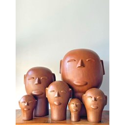 Escultura Cabeça em Cerâmica Pp. Mestre Cida Lima. Escultura em Cerâmica Artesanal. Arte Popular - 3