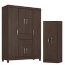 Ver imagem 1 de Guarda Roupa Casal Ecom 2 com Multiuso Viena Café - Demóbile
