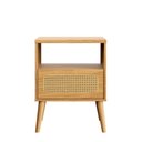 Ver imagem 2 de Mesa de Cabeceira 1 Gaveta Tela Natural Curve Carvalho Rosé Dalla Costa