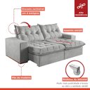 Ver imagem 5 de Sofá Retrátil e Reclinável Modulado 3 Lugares 250cm França