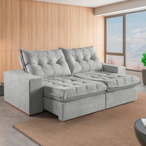 Sofá Retrátil e Reclinável Modulado 3 Lugares 230cm França