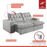 Sofá Retrátil e Reclinável Modulado 3 Lugares 230cm França  - 5