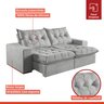 Sofá Retrátil e Reclinável Modulado 3 Lugares 230cm França  - 7