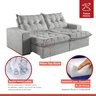Sofá Retrátil e Reclinável Modulado 3 Lugares 230cm França  - 8