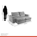 Ver imagem 3 de Sofá Retrátil e Reclinável Modulado 2 Lugares 230cm Alemanha