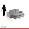Sofá Retrátil e Reclinável Modulado 2 Lugares 230cm Alemanha  - 3