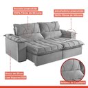 Ver imagem 4 de Sofá Retrátil e Reclinável Modulado 2 Lugares 230cm Alemanha 