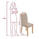Ver imagem 3 de Conjunto Sala de Jantar Mesa Easy Tower 170x90cm Mdf/vidro com 6 Cadeiras Aurea Veludo Creme Amendoa
