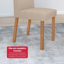 Ver imagem 6 de Conjunto Sala de Jantar Mesa Easy Tower 170x90cm Mdf/vidro com 6 Cadeiras Aurea Veludo Creme Amendoa