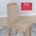 Ver imagem 7 de Conjunto Sala de Jantar Mesa Easy Tower 170x90cm Mdf/vidro com 6 Cadeiras Aurea Veludo Creme Amendoa