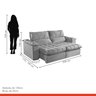 Sofá Retrátil e Reclinável Modulado 2 Lugares 250cm Alemanha  - 3