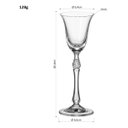 Ver imagem 4 de Jogo 6 Taças Vinho Bohemia Parus Cristal 250ml 22x9x9cm Transparente