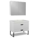 Ver imagem 1 de Conjunto Gabinete para Banheiro Suspenso Ucrânia 80cm