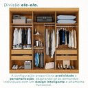Ver imagem 6 de Guarda Roupa Casal 6 Portas 4 Gavetas Uberaba 100% MDF Marrom/Cinamomo