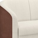 Ver imagem 6 de Sofá 2 Lugares 120cm Dolar Pu Marrom | Bouclé Suave Off White - Sallar Home