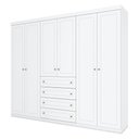 Ver mais imagens de Kit Berço Guarda-Roupa Katatau 6 Portas 4 Gavetas MDF Branco Móveis Henn
